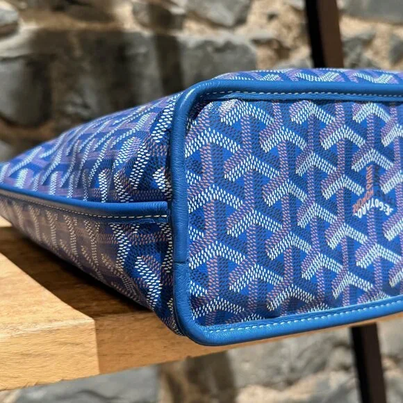 Goyard Blue Goyardine Mini Anjou Shoulder Bag - Picture 6 of 16